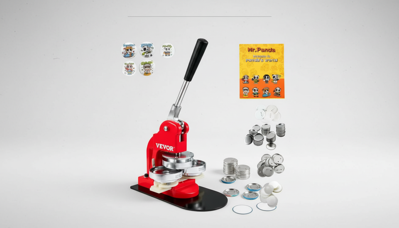 Make 2.25" Pins Fast: Badge Press Kit + 500 Supplies