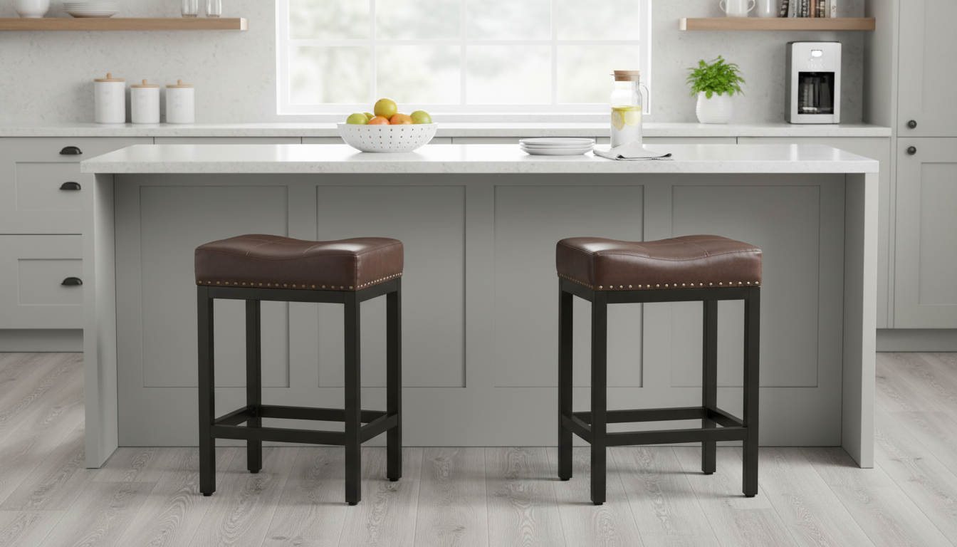 Adjustable Saddle PU Leather Bar Stools: Sizing & Care