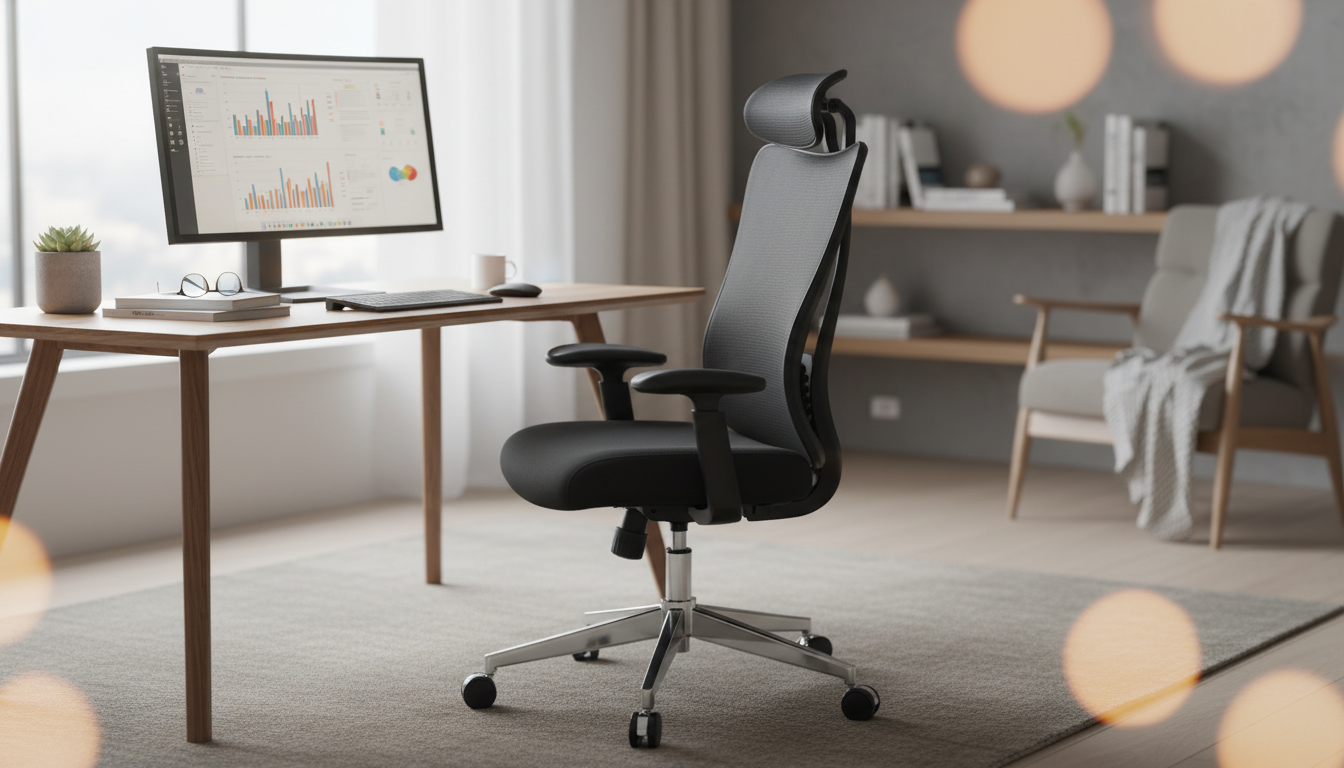 Cool Mesh Office Chair: Lumbar, Headrest & 2D Arms
