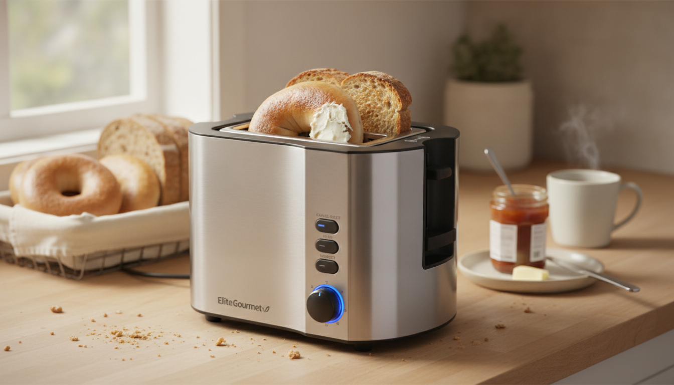 Extra Wide 2-Slice Toaster: Bagel, Defrost, Reheat